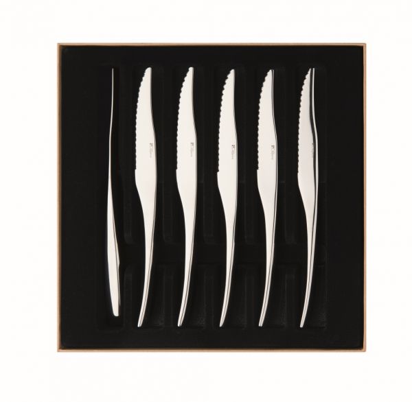 Подарочный набор из 6 ножей для стейков с зазубренами, арт.206293