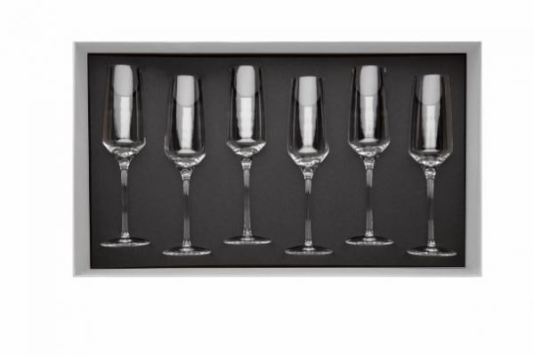 Набор бокалов для шампанского 6 шт. серый 190 мл.,, MUSE, DEGRENNE, арт.206395