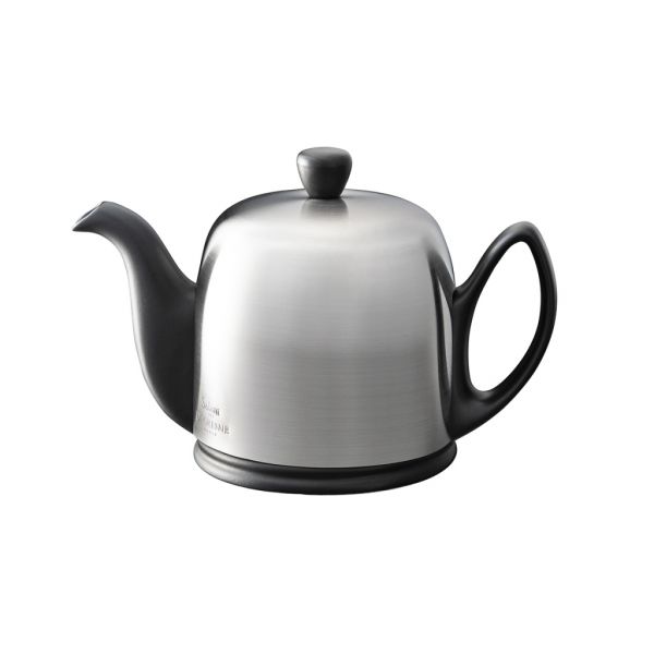 Чайник на 4 чашки, черный с серебряным колпаком, SALAM BLACK , DEGRENNE, арт.211992